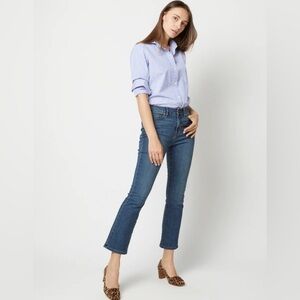 Anna Mashburn Flare Cropped 5-Pocket 5 Years Indigo Denim Stretch Jean Size 27